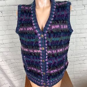 Womens Lost Horizons colorful wool hooded cardigan sweater